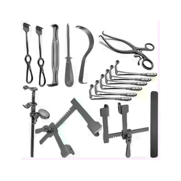 Retractor Instrument Set of 17pcs Basic Abdominal Major Surgery